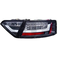 AUDI A5 07-09 Baklykter LED Klarglass-Svart