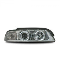 BMW 5 E39 95-00 Frontlykter Angel Eyes Chrome