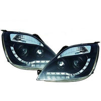 FORD FIESTA 02-05 Frontlykter Devil Eyes Chrome