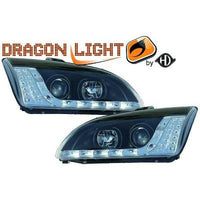 FORD FOCUS II 04-08 Frontlykter LED Svart