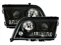 MB C W202 93-00 Frontlykter DE-linser Svart