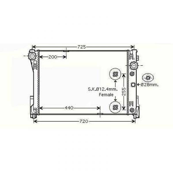 MB C W204 07-11 Radiator Aut