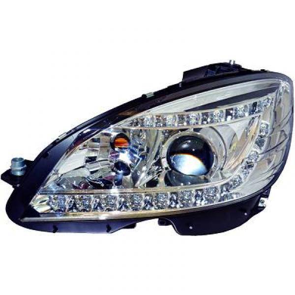 MB C W204 07-11 Frontlykter Xenon LED TFL Chrome