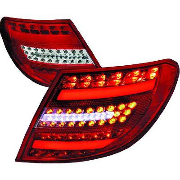 MB C W204 4D 07-11 Baklykter Chrome