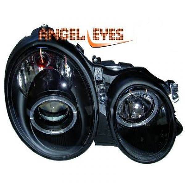 MB CLK C208 97-02 Frontlykter Angel Eyes Svart Man