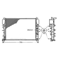 MB E W211 02-0 Radiator E200 / 220