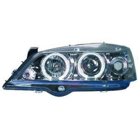 OPEL ASTRA G 97-04 Frontlykter Angel Eyes Chrome