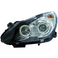 OPEL CORSA D 06-11 Frontlykter Svart Angel Eyes