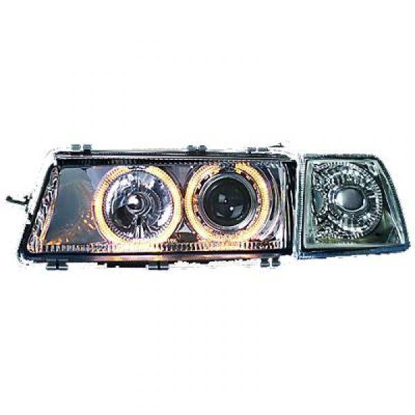 OPEL VECTRA A 88-95 Frontlykter Angel Eyes Chrome