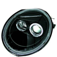 VW BEETLE 98-05 Frontlykter Angel Eyes Svart