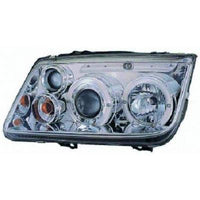 VW BORA 98-05 Frontlykter Angel Eyes Chrome
