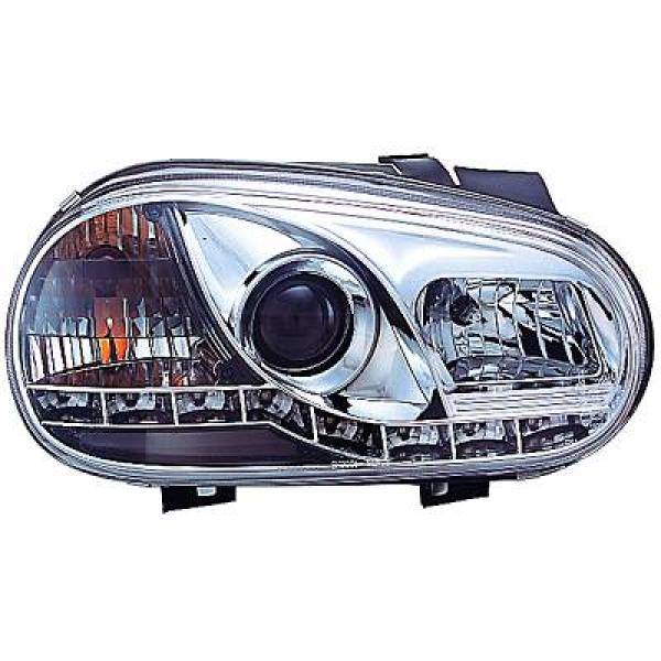 VW GOLF IV 98-03 Frontlykter Dragonlights Chrome