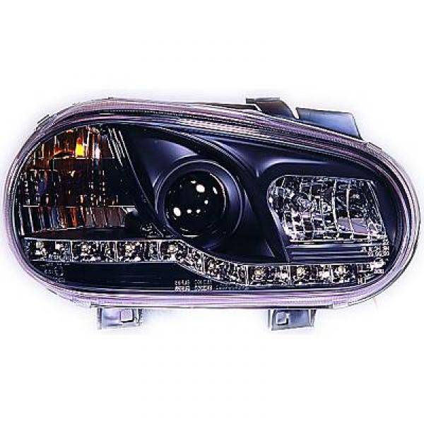 VW GOLF IV 98-03 Frontlykter Dragonlights Svart