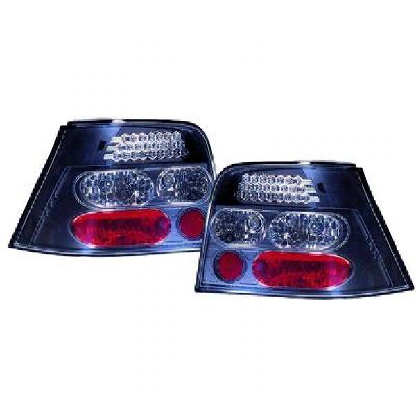 VW GOLF IV 98-03 Baklykter LED Klarglass svart