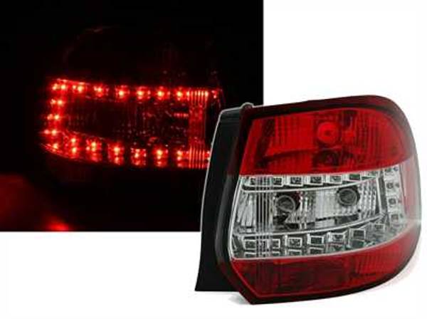 VW GOLF V STV 07-13 Baklykter LED Hvit-rød