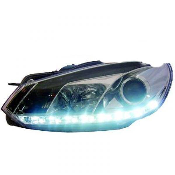 VW GOLF VI 08-12 Frontlykter LED Chrome