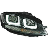 VW GOLF VII 12-17 Frontlykter LED Klarglass Svart