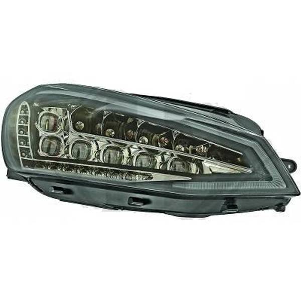 VW GOLF VII 12-17 Frontlykter LED Klarglass Chrome