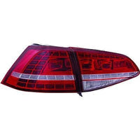 VW GOLF VII 12-17 Baklykter LED Klarglass Rød-Sotet
