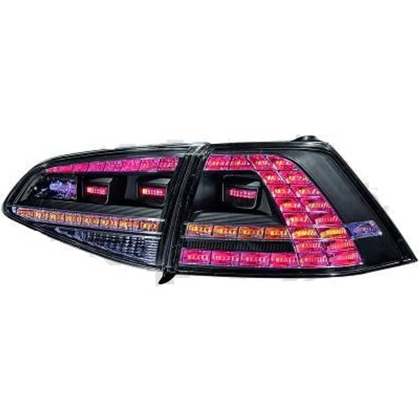 VW GOLF VII 12-17 Baklykter LED Klarglass Sotet