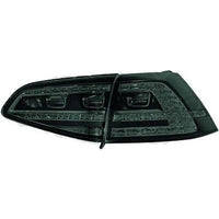 VW GOLF VII 12-17 Baklykter LED Klarglass Svart