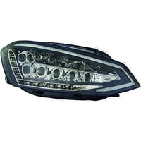 VW GOLF VII 12-17 Frontlykter LED Klarglass Svart
