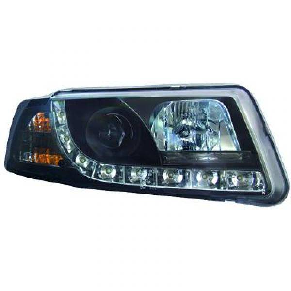 VW PASSAT B5 96-00 Frontlykter LED R87 Svart