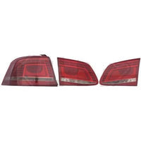 VW PASSAT B7 10-15 Baklykter LED Klarglass-Rød/Sotet