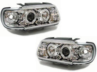 VW POLO III 94-99 Frontlykter Angel Eyes Chrome