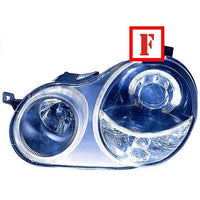 VW POLO IV 02-05 Frontlykter Angel Eyes Svart