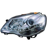 VW POLO IV 05-09 Frontlykter LED Klarglass Chrome