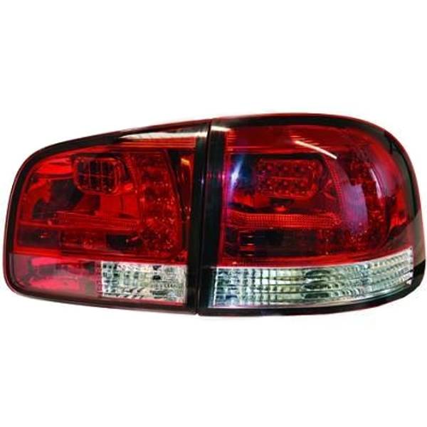 VW TOUAREG I 03-07 Baklykter LED Rød-hvit
