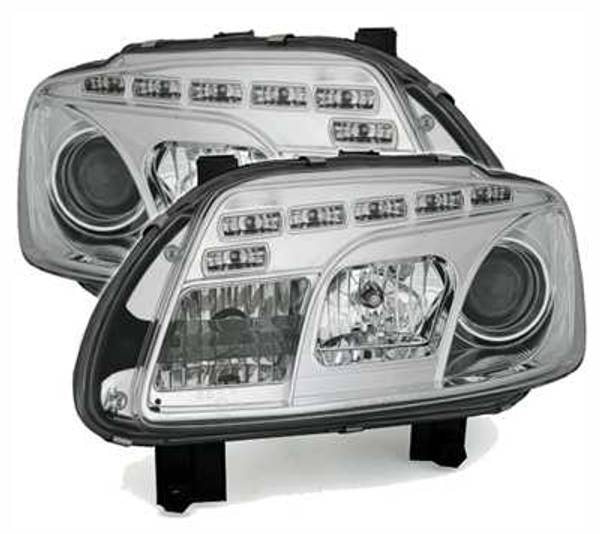 VW TOURAN I 03-06 Frontlykter LED Chrome