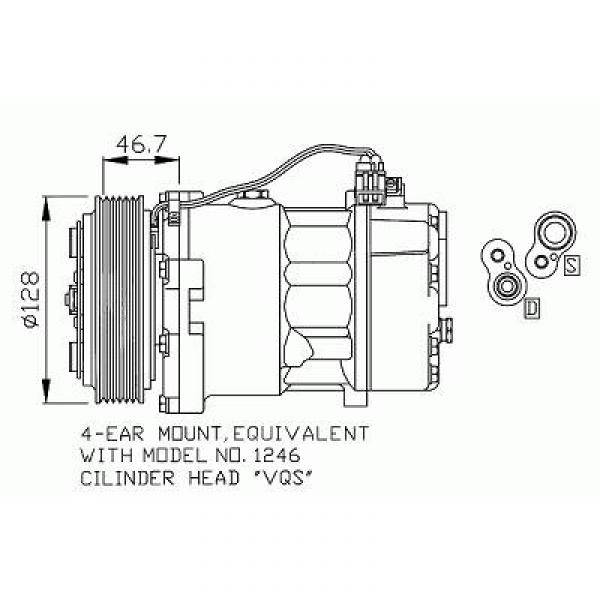 VW T4 96-03 AC-pumpe Diesel
