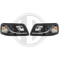 VW T5 03-09 Frontlykter Svart Dragon Lights