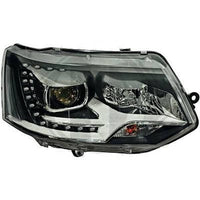 VW T5 09-15 Frontlykter LED H7/H7 Svart