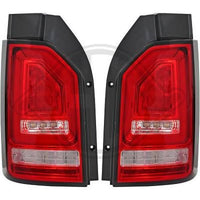 VW T6 15-19 Baklykter Topph LED Klarglass Rød